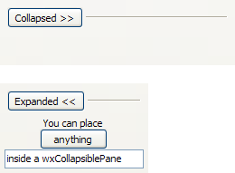 wx.CollapsiblePane